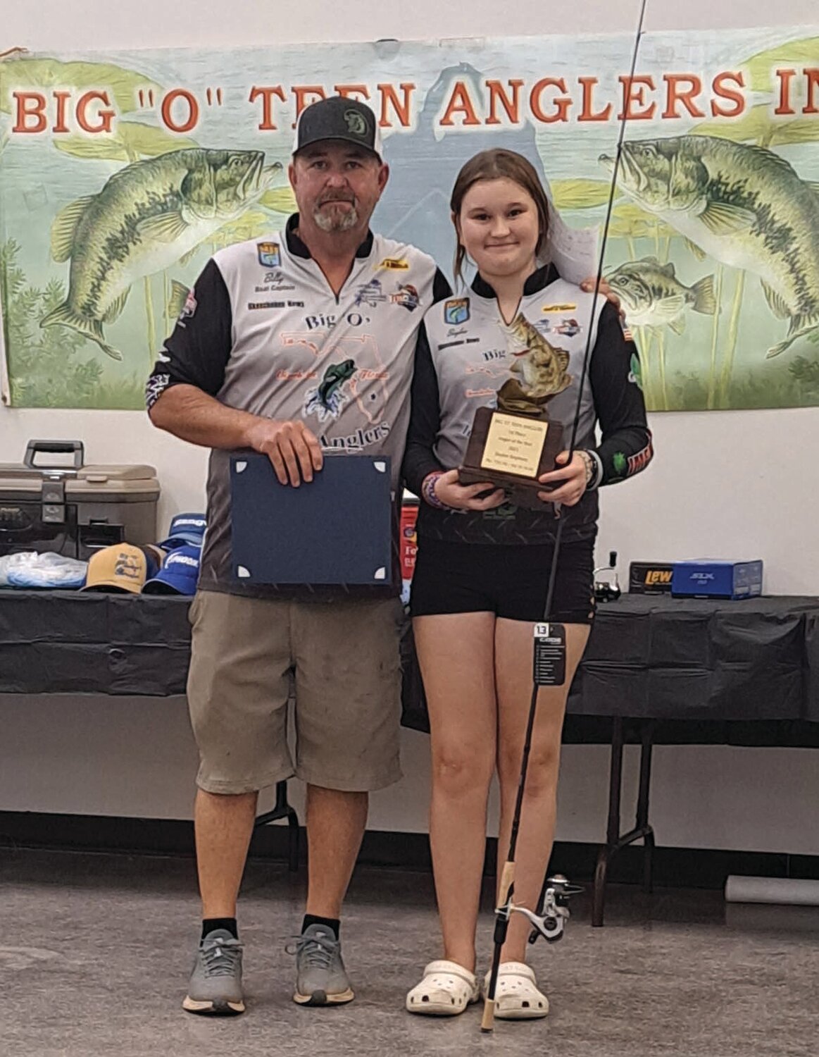 Baylee Stephens was awarded Angler of the Year for the 9-13 age group at the benquet in December of 2023.